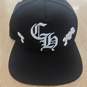 Black Embroidered Men's Cap